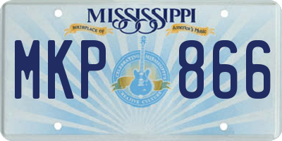 MS license plate MKP866