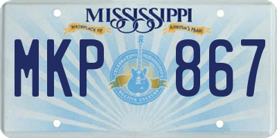 MS license plate MKP867