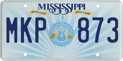 MS license plate MKP873
