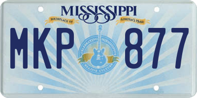 MS license plate MKP877