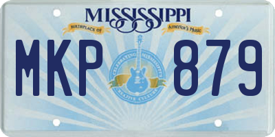 MS license plate MKP879