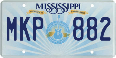 MS license plate MKP882