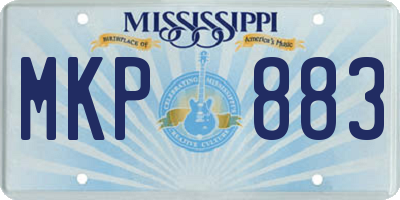 MS license plate MKP883