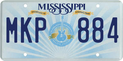 MS license plate MKP884