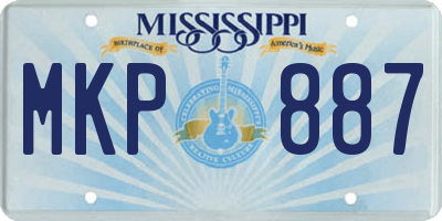 MS license plate MKP887