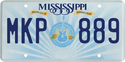 MS license plate MKP889