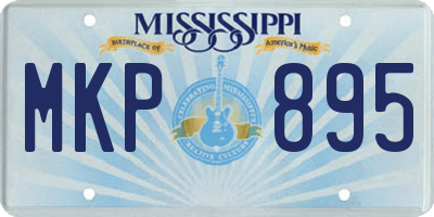 MS license plate MKP895