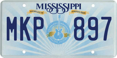 MS license plate MKP897