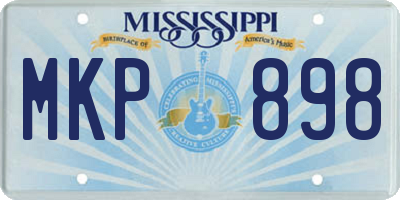 MS license plate MKP898