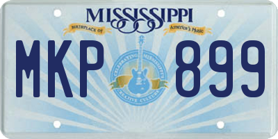 MS license plate MKP899