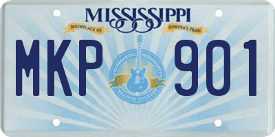 MS license plate MKP901