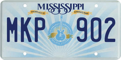 MS license plate MKP902