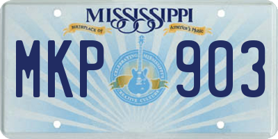 MS license plate MKP903
