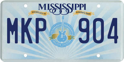 MS license plate MKP904