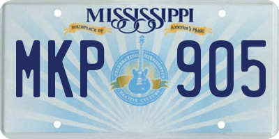 MS license plate MKP905
