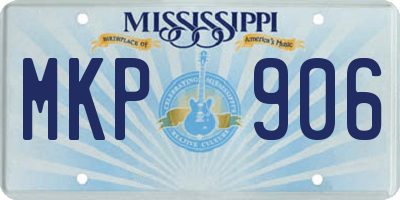 MS license plate MKP906