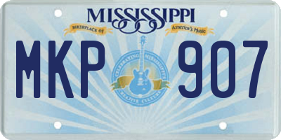 MS license plate MKP907
