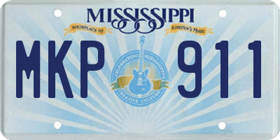 MS license plate MKP911