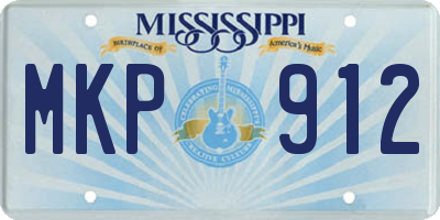 MS license plate MKP912