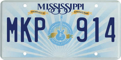 MS license plate MKP914