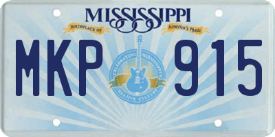 MS license plate MKP915