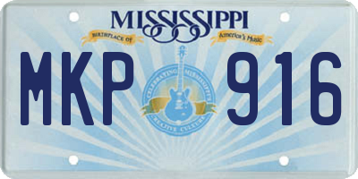 MS license plate MKP916