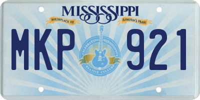 MS license plate MKP921