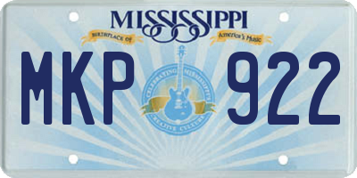 MS license plate MKP922