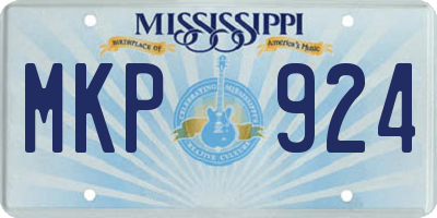 MS license plate MKP924