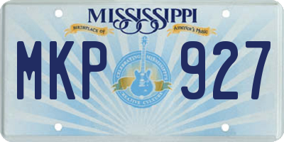 MS license plate MKP927