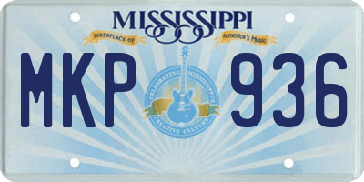 MS license plate MKP936