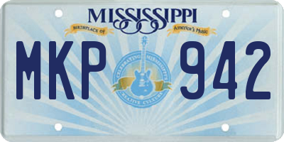 MS license plate MKP942
