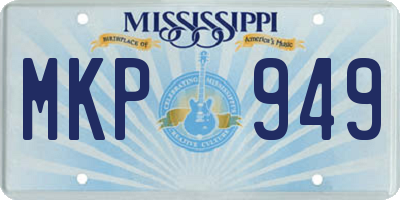 MS license plate MKP949