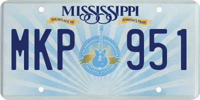 MS license plate MKP951
