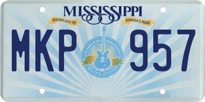 MS license plate MKP957