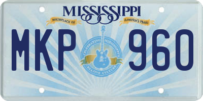 MS license plate MKP960