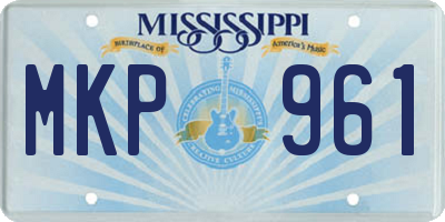 MS license plate MKP961