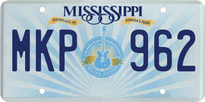 MS license plate MKP962