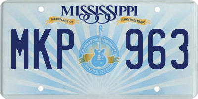 MS license plate MKP963