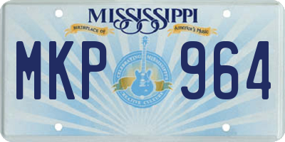 MS license plate MKP964