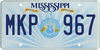 MS license plate MKP967