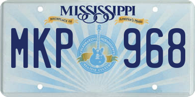 MS license plate MKP968