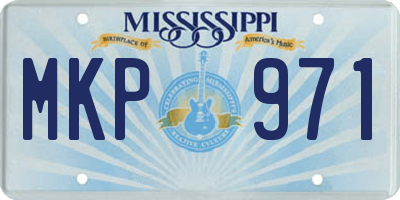 MS license plate MKP971