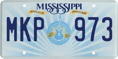 MS license plate MKP973