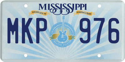 MS license plate MKP976