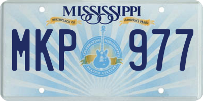 MS license plate MKP977