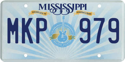 MS license plate MKP979