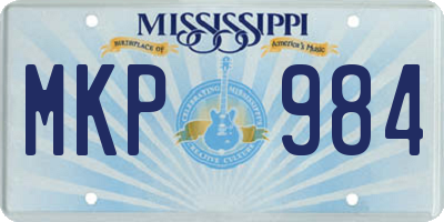 MS license plate MKP984
