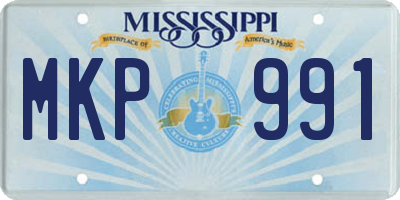 MS license plate MKP991