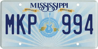 MS license plate MKP994